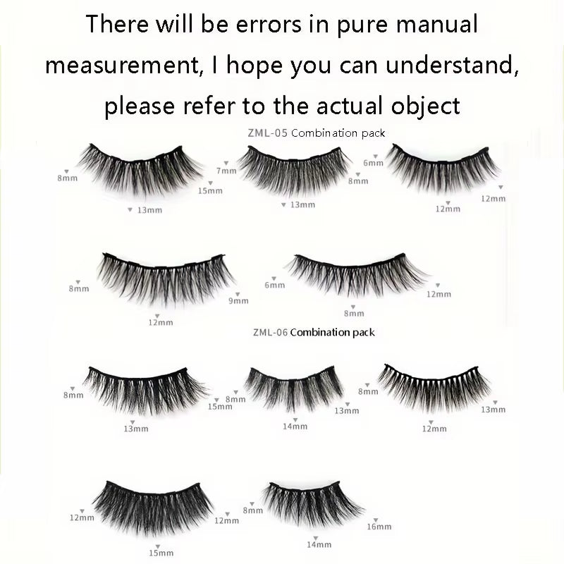 Magnetic False Eyelashes, Five Magnet Liquid Eyeliner Eyelashes, with Tweezers Set, 3D Three-Dimensional Natural Thick, Suitable