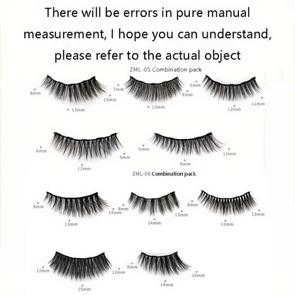 Magnetic False Eyelashes, Five Magnet Liquid Eyeliner Eyelashes, with Tweezers Set, 3D Three-Dimensional Natural Thick, Suitable
