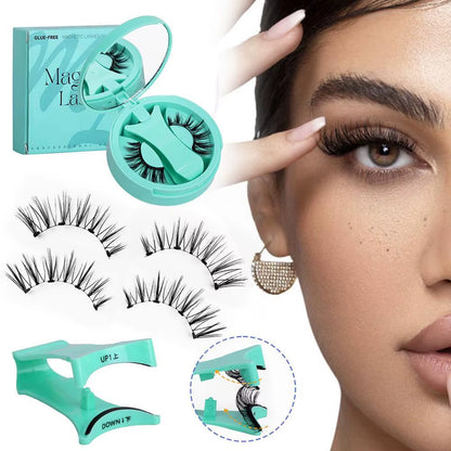 Magnetic Eyelashes Reusable Winged Magnetic 3D Mink Lashes Long-Lasting Non Glue Needed False Eyelashes with Tweezer Makeup